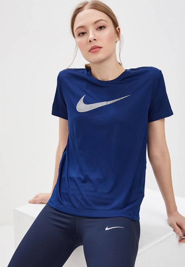 

Футболка спортивная Nike, MILER WOMEN'S SHORT-SLEEVE RUNNING TOP, Синий