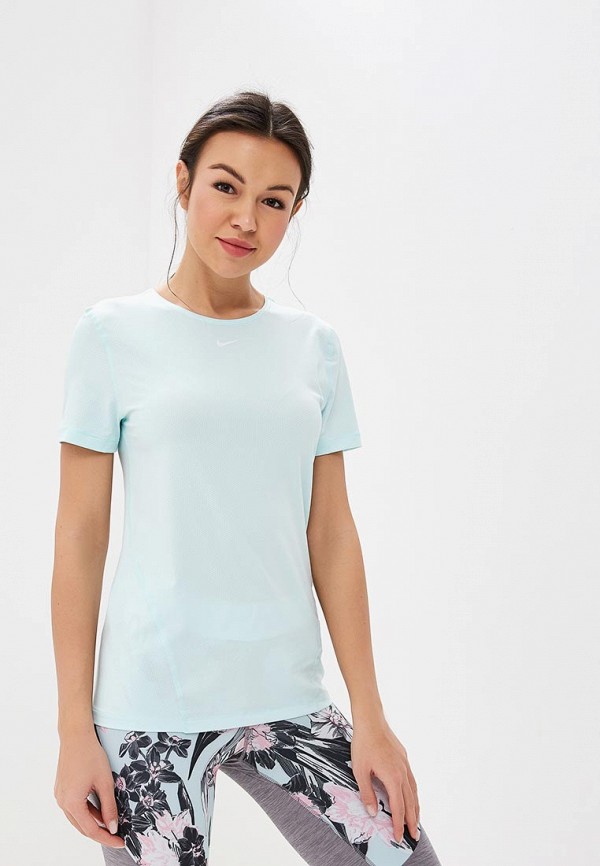 

Футболка спортивная Nike, PRO WOMEN'S SHORT-SLEEVE MESH TRAINING TOP, Голубой