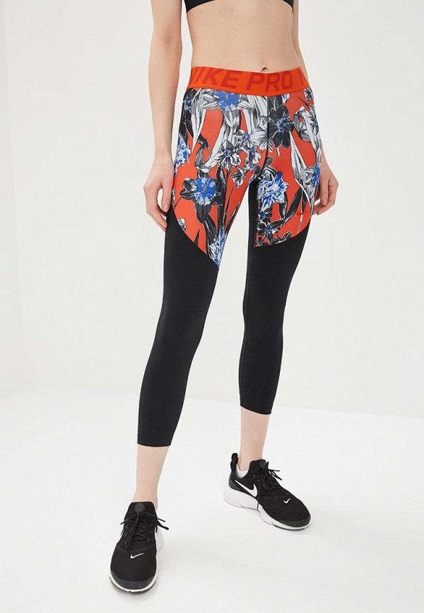 

Леггинсы Nike, PRO WOMEN'S PRINTED CROPS, Черный