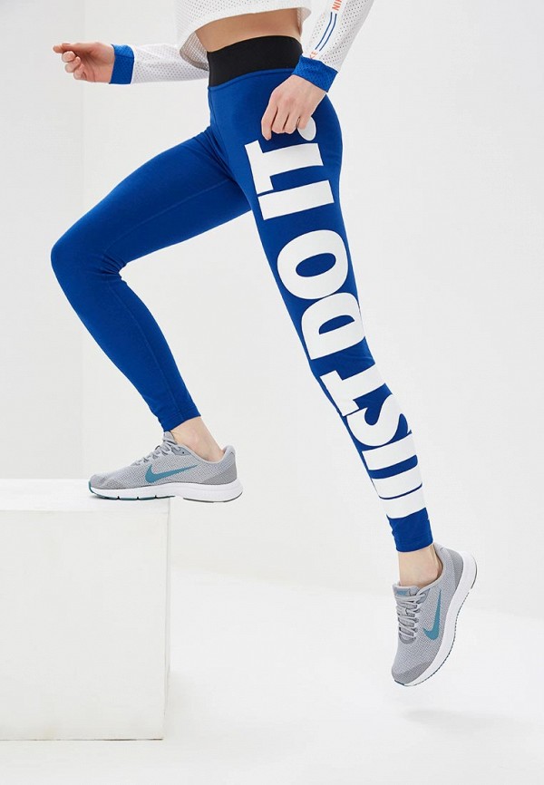 

Леггинсы Nike, SPORTSWEAR LEG-A-SEE JDI WOMEN'S HIGH-RISE LEGGINGS, Синий