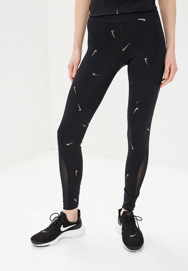 

Тайтсы Nike, PRO WOMEN'S METALLIC PRINTED TIGHTS, Черный