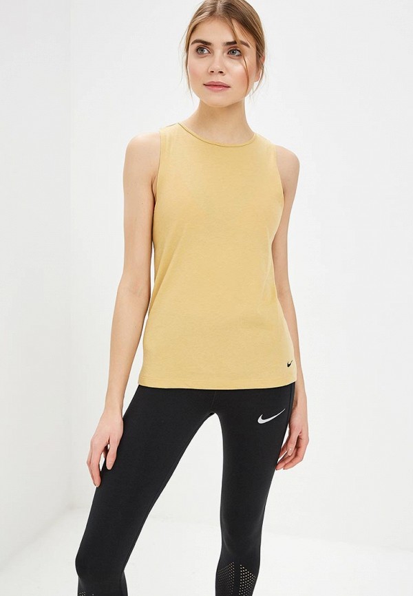 

Майка спортивная Nike, Желтый, DRI-FIT WOMEN'S OPEN-BACK TRAINING TANK