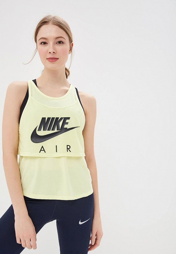 

Майка спортивная Nike, AIR WOMEN'S GRAPHIC RUNNING TANK, Желтый