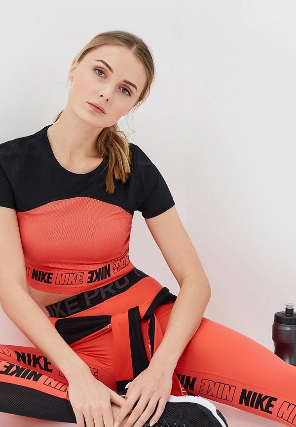 

Футболка спортивная Nike, Розовый, PRO WOMEN'S SHORT-SLEEVE CROP TOP