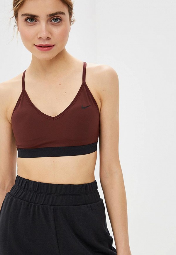 

Топ спортивный Nike, WOMEN'S INDY SPORTS BRA, Коричневый