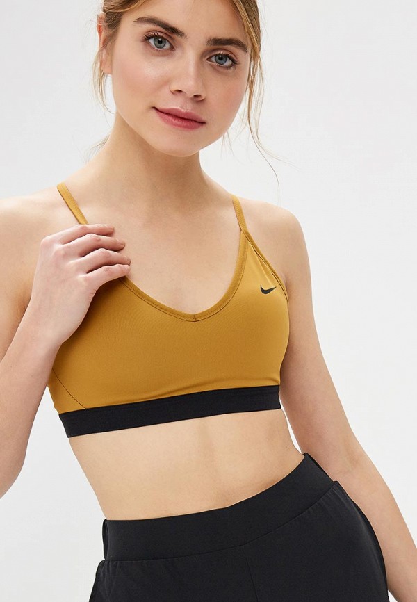 

Топ спортивный Nike, WOMEN'S INDY SPORTS BRA, Желтый