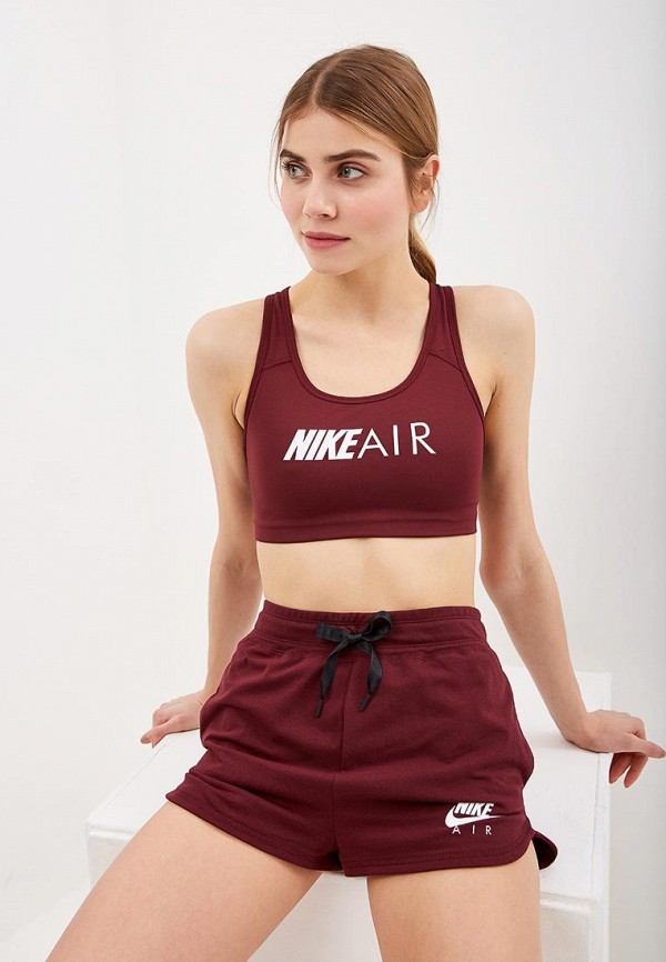 

Топ спортивный Nike, SWOOSH WOMEN'S MEDIUM SUPPORT GRAPHIC SPORTS BRA, Бордовый