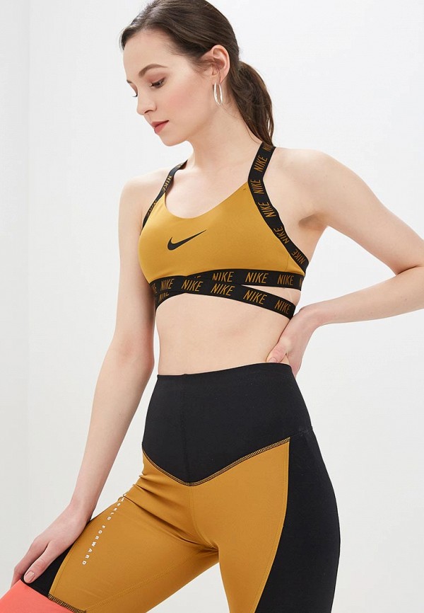 

Топ спортивный Nike, INDY WOMEN'S LIGHT SUPPORT LOGO SPORTS BRA, Бежевый