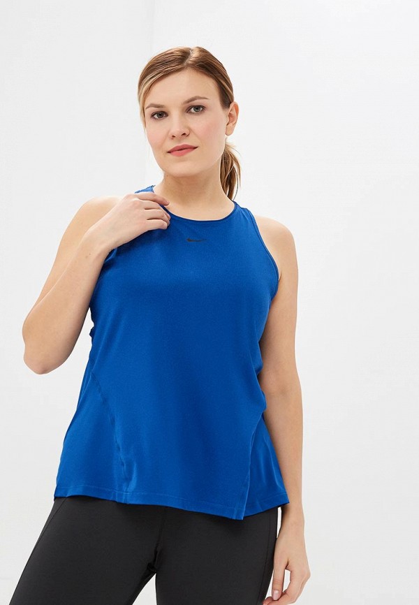 

Майка спортивная Nike, PRO WOMEN'S MESH TANK (PLUS SIZE, Синий