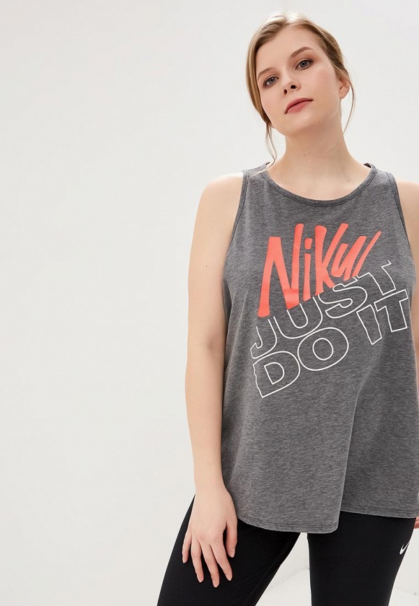 

Майка спортивная Nike, DRY WOMEN'S JDI TRAINING TANK (PLUS SIZE, Серый