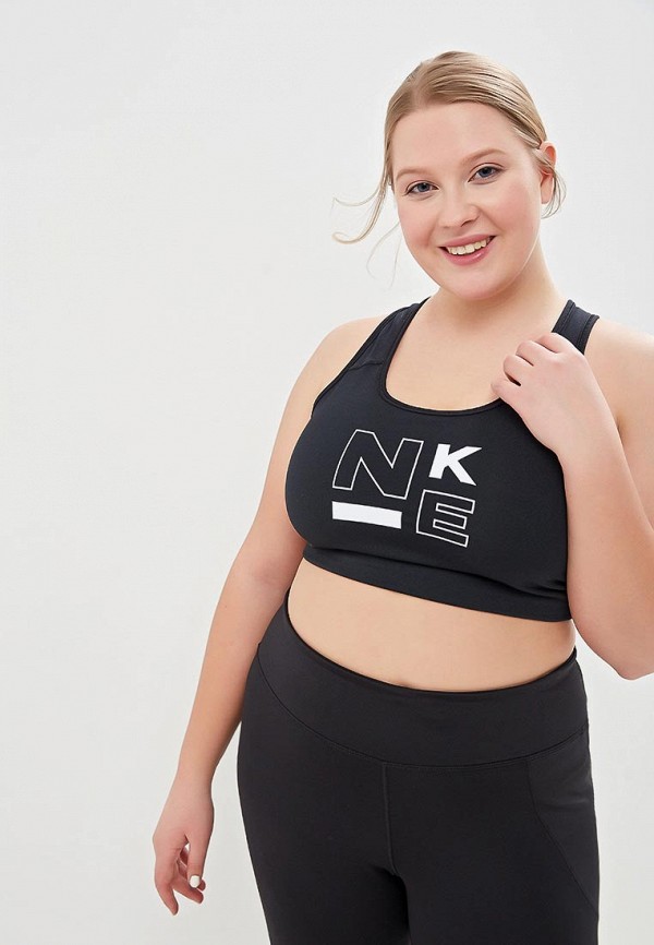

Топ спортивный Nike, SWOOSH SURF TO SPORT WOMEN'S MEDIUM SUPPORT SPORTS BRA (PLUS SIZE, Черный