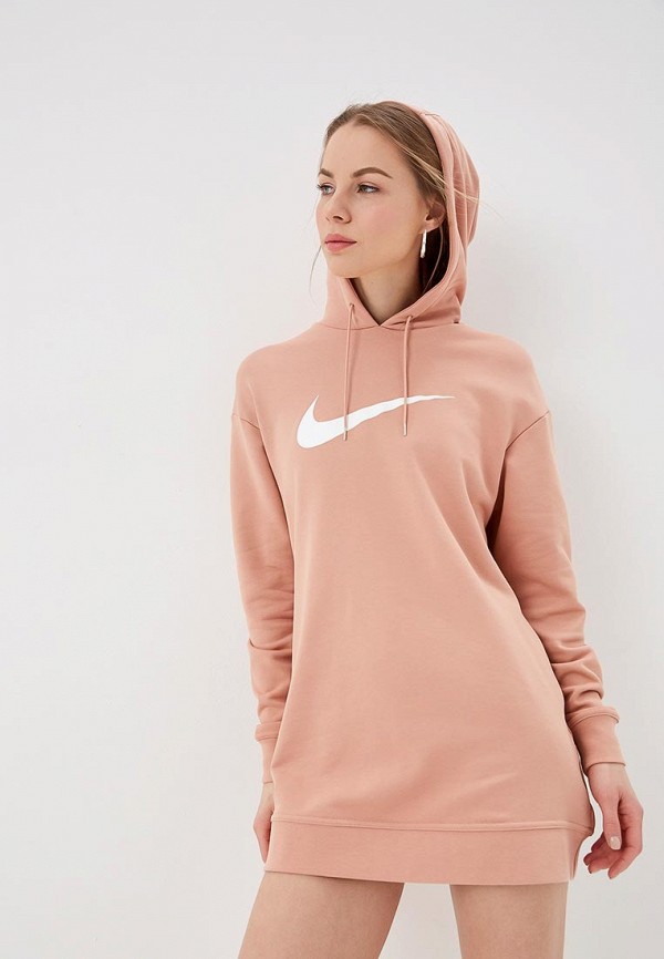 

Платье Nike, SPORTSWEAR SWOOSH WOMEN'S FRENCH TERRY HOODIE, Розовый