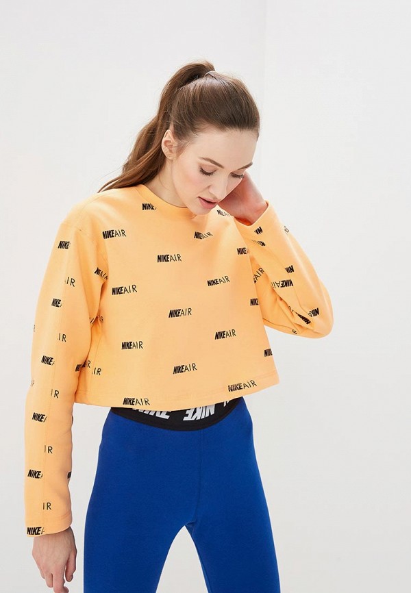 

Свитшот Nike, Оранжевый, AIR WOMEN'S PRINTED FLEECE CREW