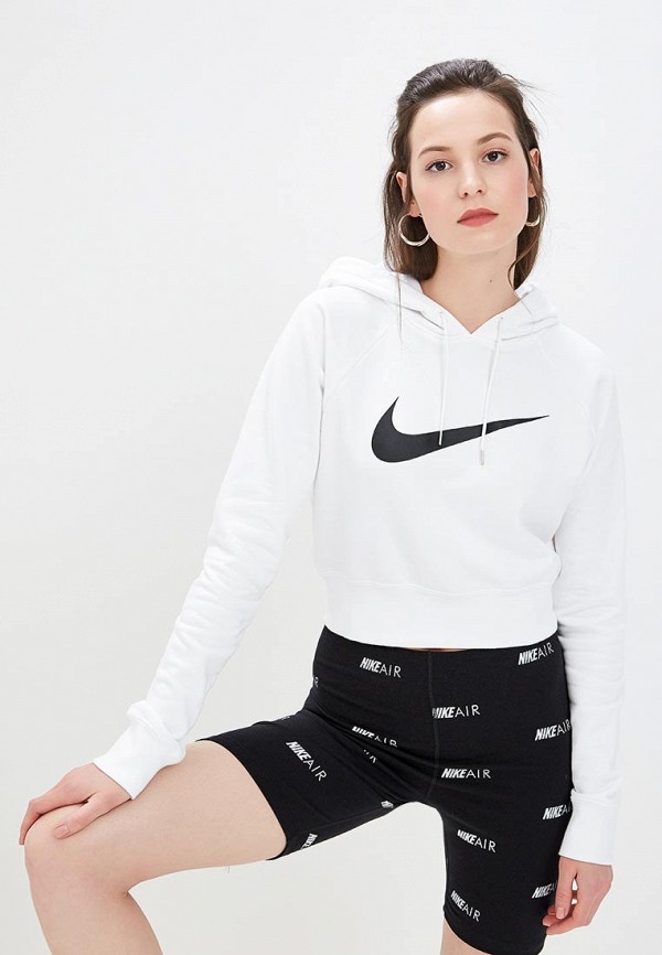 

Худи Nike, SPORTSWEAR SWOOSH WOMEN'S CROPPED FRENCH TERRY HOODIE, Белый