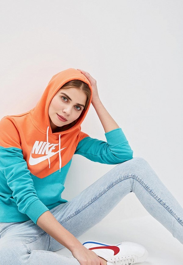 

Худи Nike, SPORTSWEAR HERITAGE WOMEN'S FLEECE HOODIE, Бирюзовый