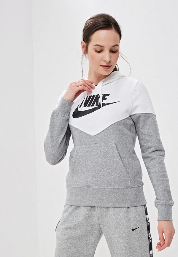 

Худи Nike, SPORTSWEAR HERITAGE WOMEN'S FLEECE HOODIE, Серый