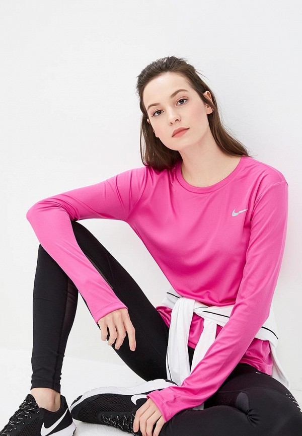 

Лонгслив спортивный Nike, MILER WOMEN'S RUNNING TOP, Розовый