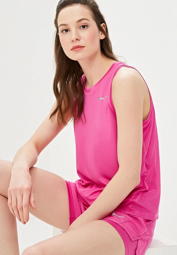 

Майка спортивная Nike, MILER WOMEN'S RUNNING TANK, Розовый