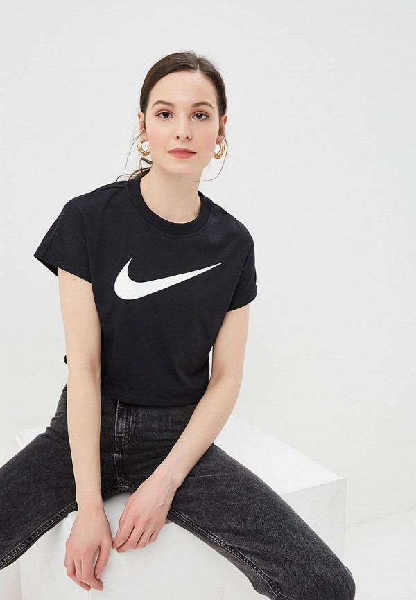 

Футболка Nike, SPORTSWEAR WOMEN'S SWOOSH SHORT-SLEEVE CROP TOP, Черный