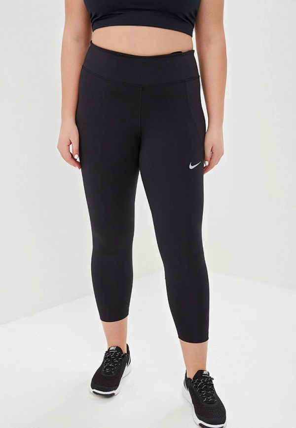 

Тайтсы Nike, Черный, Nike Women's 3/4 Running Crops (Plus Size)