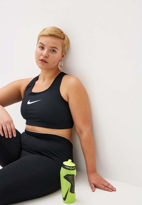 

Топ спортивный Nike, Черный, Swoosh Women's Medium-Support Sports Bra (Plus Size)