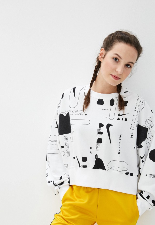 

Свитшот Nike, Белый, Air Women's Printed Fleece Crew