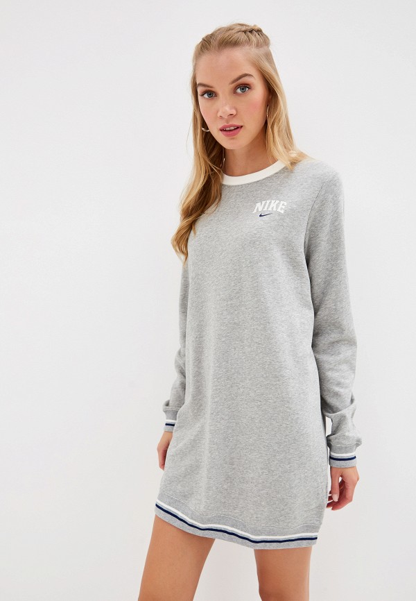 

Платье Nike, Серый, SPORTSWEAR WOMEN'S LONG-SLEEVE FLEECE DRESS