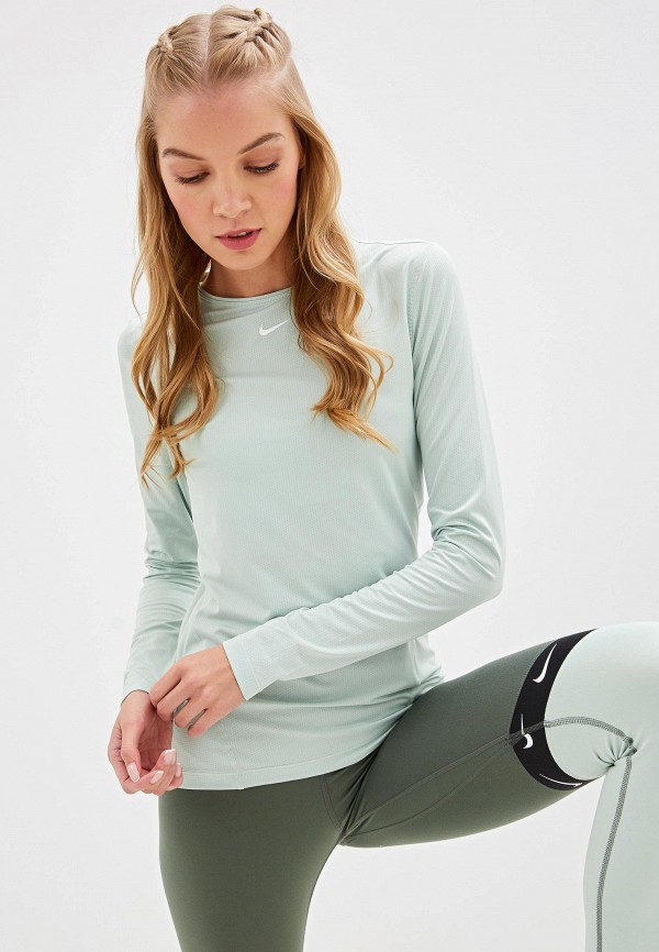 

Лонгслив спортивный Nike, PRO WOMEN'S LONG-SLEEVE MESH TOP, Зеленый