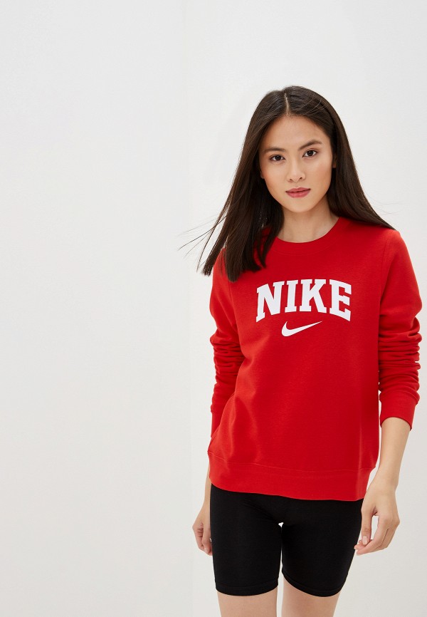

Свитшот Nike, W NSW CREW FLC HBR VRSTY BA, Красный