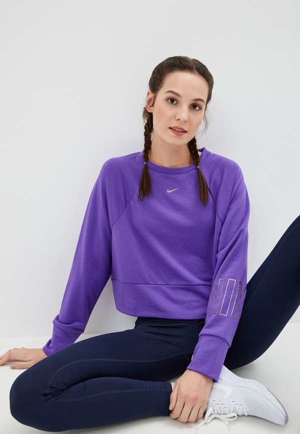 

Свитшот Nike, Фиолетовый, DRY GET FIT WOMEN'S FLEECE TRAINING TOP