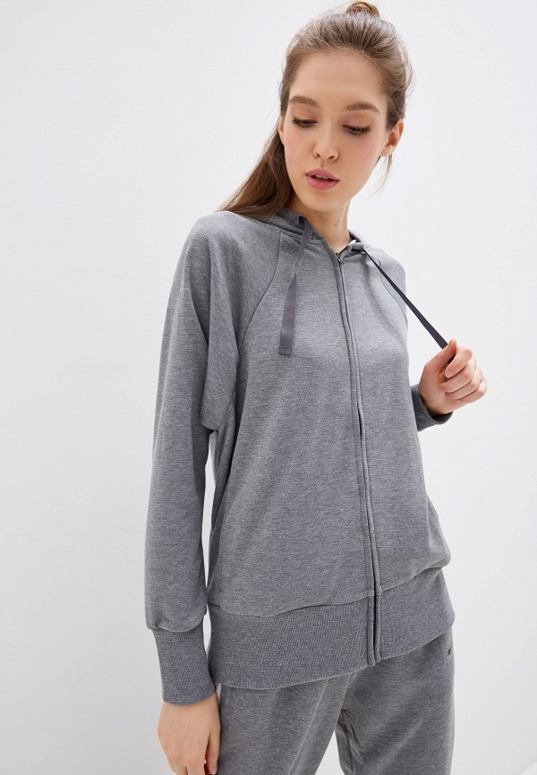 

Толстовка Nike, Серый, Dri-FIT Get Fit Women's Fleece Training Hoodie