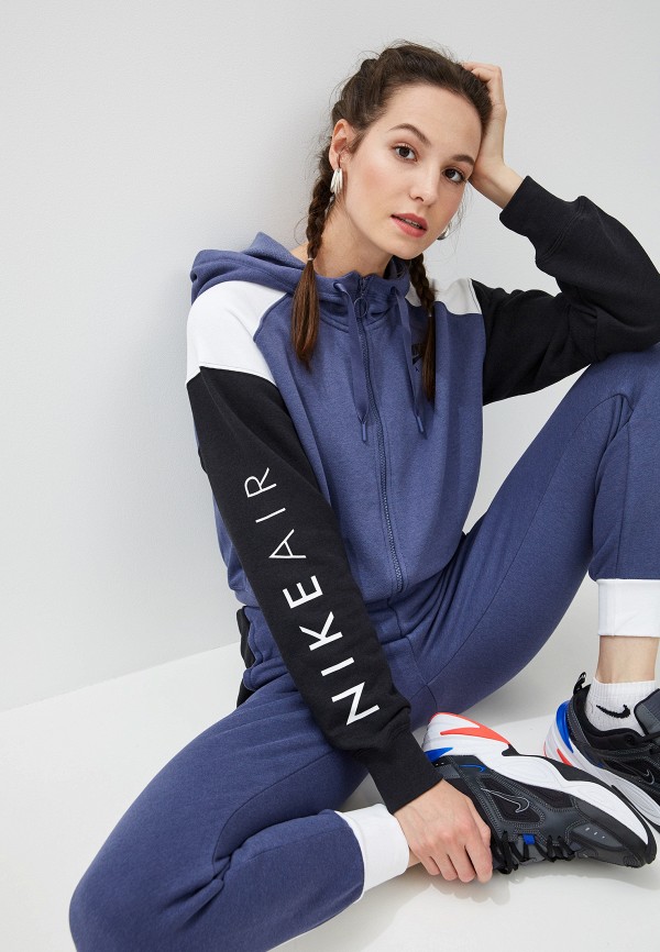

Толстовка Nike, AIR WOMEN'S FULL-ZIP HOODIE, Синий