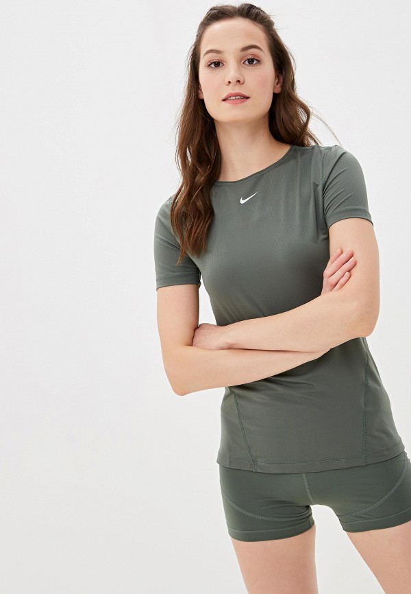 

Футболка спортивная Nike, PRO WOMEN'S SHORT-SLEEVE MESH TRAINING TOP, Зеленый