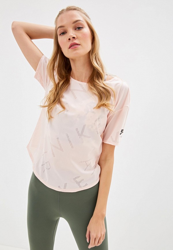 

Футболка спортивная Nike, AIR WOMEN'S SHORT-SLEEVE RUNNING TOP, Розовый
