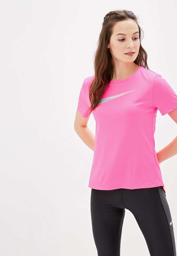 

Футболка спортивная Nike, DRI-FIT WOMEN'S SHORT-SLEEVE RUNNING TOP, Розовый