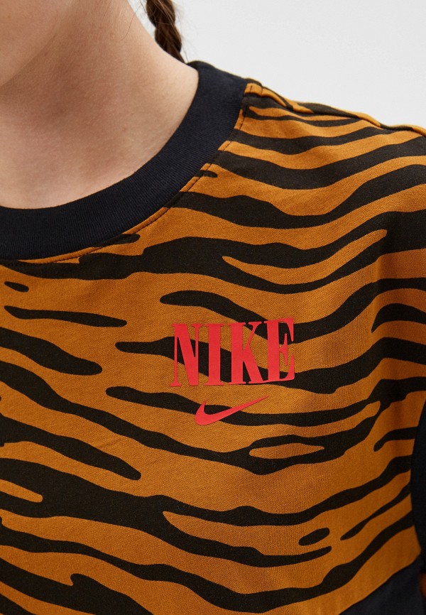 

Футболка Nike, Коричневый, SPORTSWEAR ESSENTIAL WOMEN'S PRINTED SHORT-SLEEVE TOP