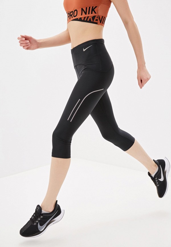 

Тайтсы Nike, SPEED WOMEN'S RUNNING CAPRIS, Черный