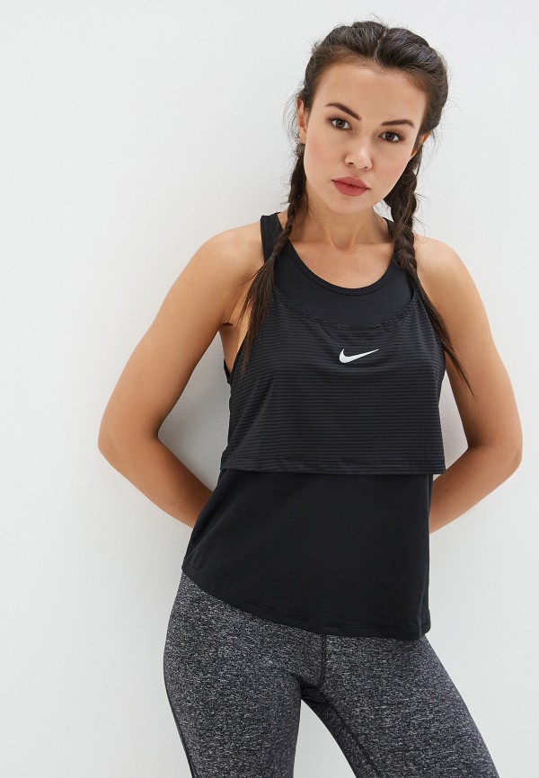 

Майка спортивная Nike, BREATHE WOMEN'S RUNNING TANK, Черный