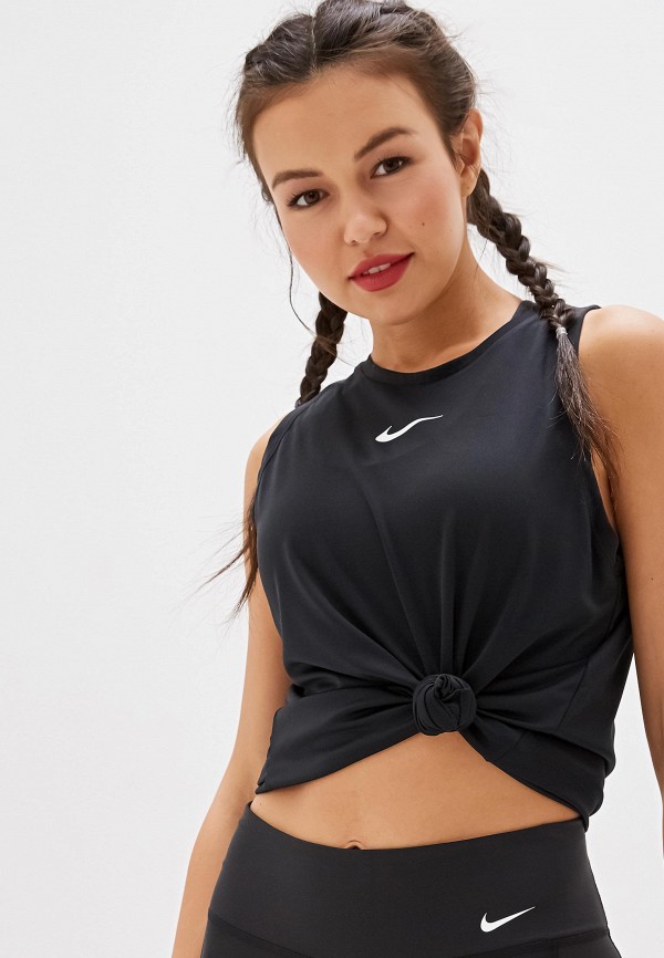

Майка спортивная Nike, Черный, DRI-FIT WOMEN'S GRAPHIC RUNNING TANK