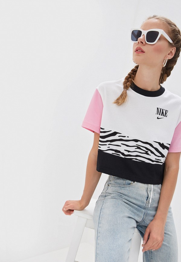 

Футболка Nike, Белый, SPORTSWEAR ESSENTIAL WOMEN'S PRINTED SHORT-SLEEVE TOP