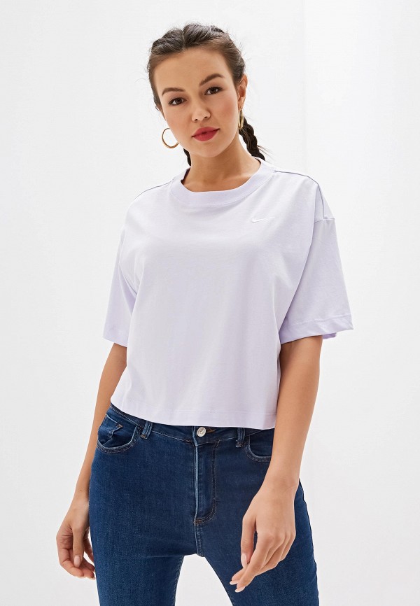 

Топ спортивный Nike, SPORTSWEAR ESSENTIAL WOMEN'S SHORT-SLEEVE TOP W NSW ESSNTL TOP SS LBR, Фиолетовый