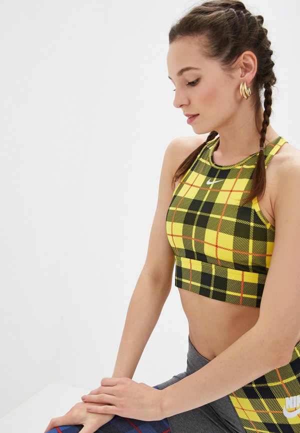 

Топ спортивный Nike, Желтый, Nike Women's Medium Support Sports Bra