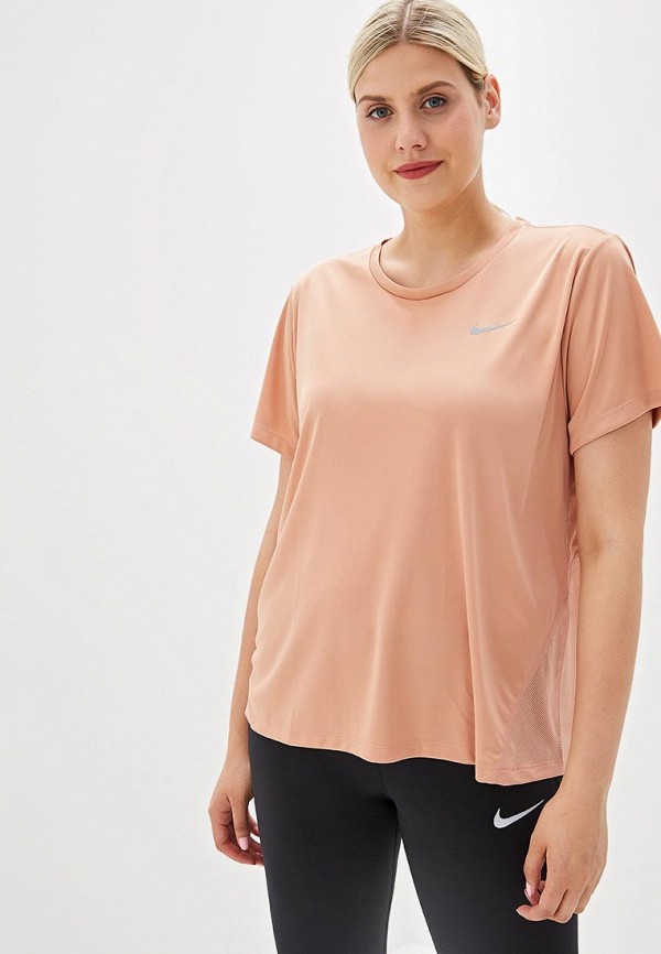 

Футболка спортивная Nike, MILER WOMEN'S SHORT-SLEEVE RUNNING TOP (PLUS SIZE, Розовый
