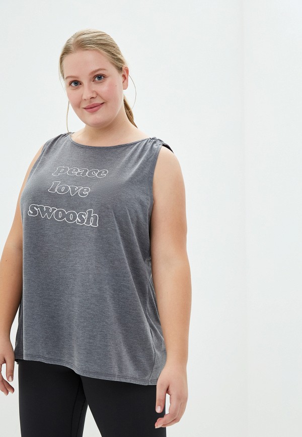 

Майка спортивная Nike, Nike Women's Training Tank (Plus Size, Серый