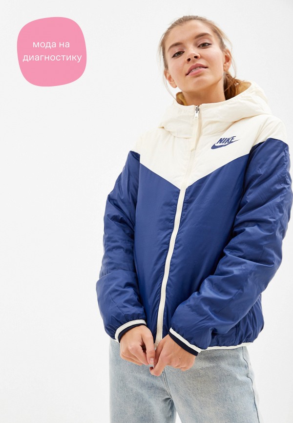 

Пуховик Nike, Синий, Sportswear Windrunner Down Fill Women's Reversible Jacket