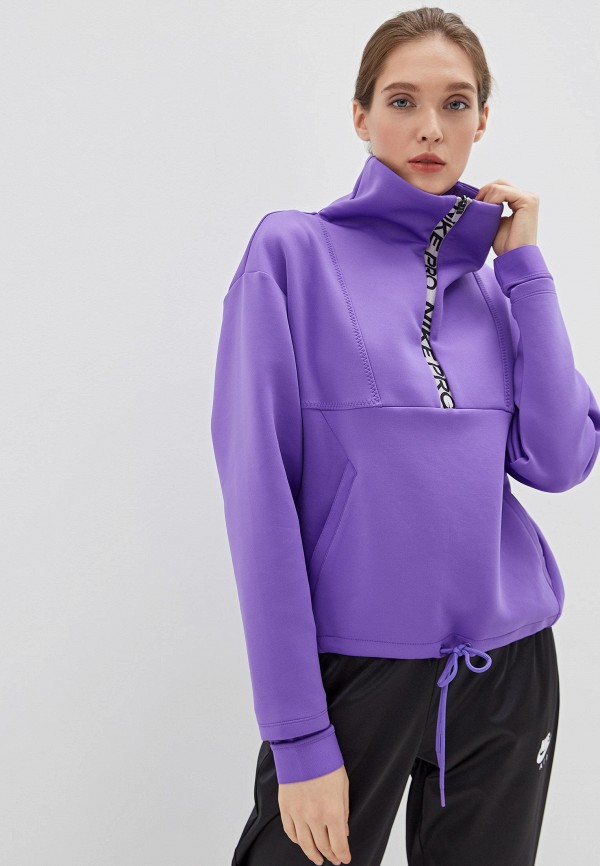 

Олимпийка Nike, W NP CLN FLC CROP MOCK NECK HZ, Фиолетовый