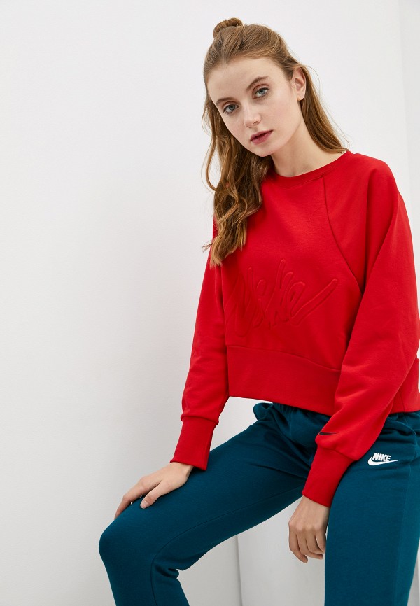 

Свитшот Nike, Красный, W NK DRY FLC GET FIT LUX CRW