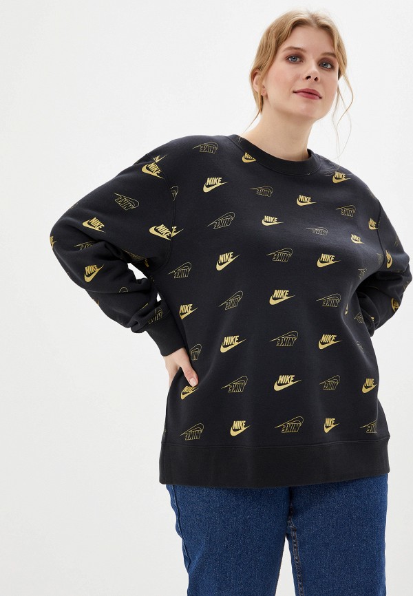 

Свитшот Nike, Черный, Sportswear Women's Fleece Crew (Plus Size)