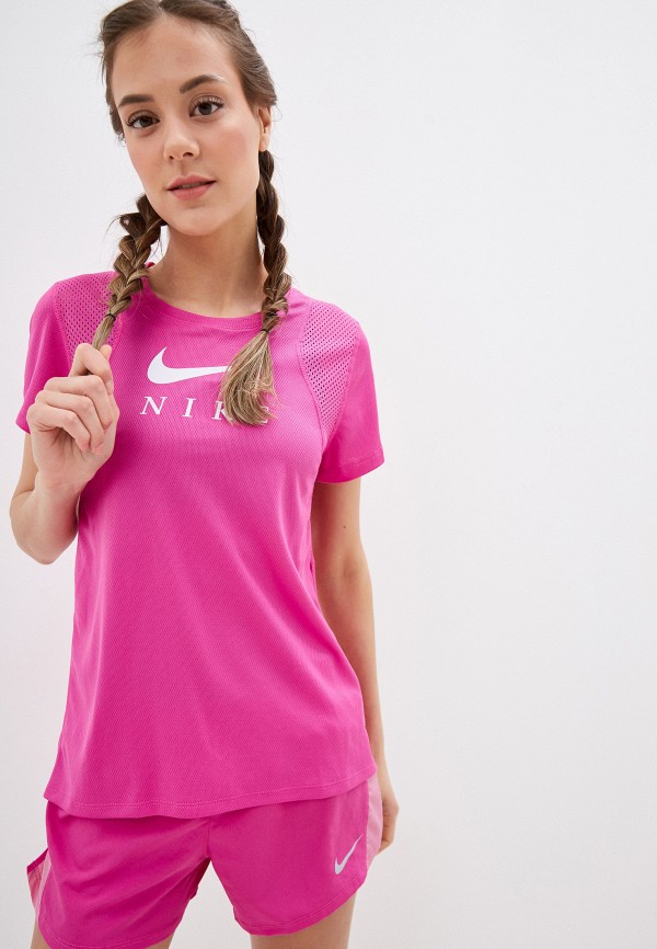 

Футболка спортивная Nike, Розовый, W NK RUN TOP SS GX