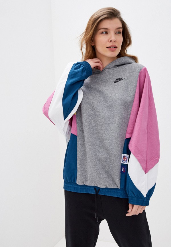 

Худи Nike, Разноцветный, W NSW ICN CLSH PO HOODY MIX OS